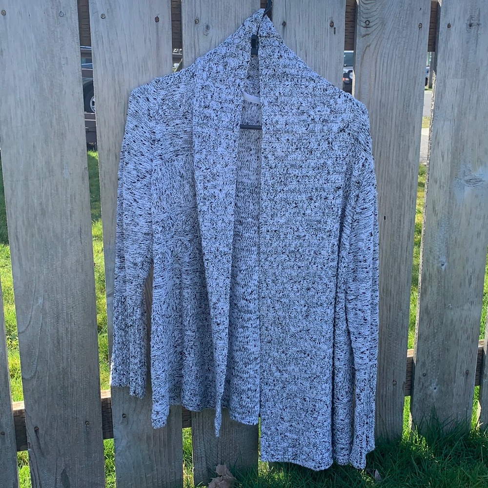 **SONOMA XL Black & White Tweed Cardigan Sweater**